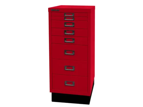 kantoor-ladekast HxBxD 670x279x380mm 8 laden romp kardinaalrood staal