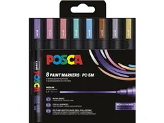 Uni POSCA paintmarker PC-5M 8 stuks metallic kleuren