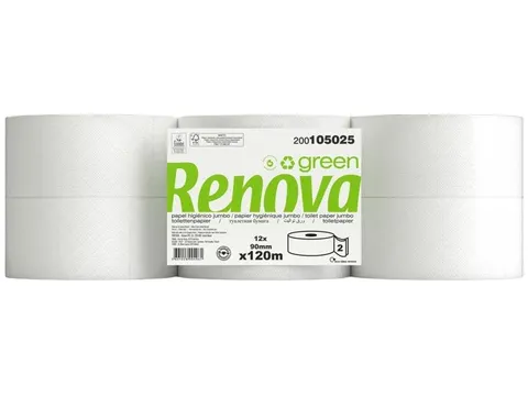 Renova Green toiletpapier Jumbo 2-laags 120 meter 12 rollen