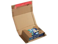 Verzendverpakking 217x155x60mm Bruin zelfklevende strip