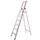 trapladder,eenzijdig,6treden,stand H 1,4m,balk L 2,2m,aluminium