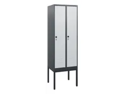 locker,HxBxD 1950x600x500mm,2vak,vak B 300mm,draaigrendel