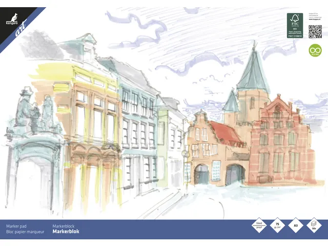 Markerblok Kangaro A3 wit 50 vel 75 grams