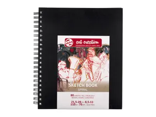 Schetsboek Talens Art Creation Zwart Spiraal 21x28cm 110gr 80vel - 2