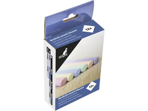 Bordkrijt Kangaro ass.kleuren 12 stuks