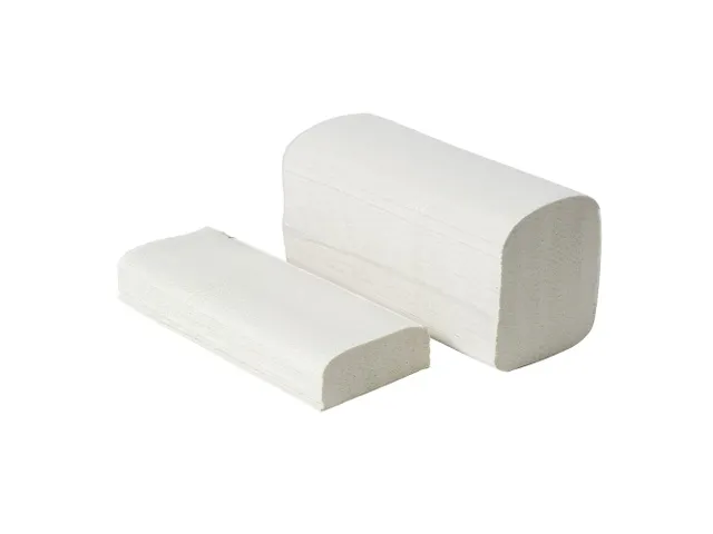 Handdoekpapier 209025 Z-vouw 2-laags Wit Groen Stipje 15x210 Stuks