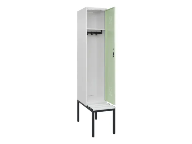 locker met bank,HxBxD 2120x400x815mm,1vak,vak B 400mm,cilinderslot