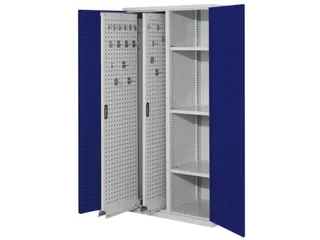 Verticale Uitschuifkast Geperf. 1950x1000x600mm 2legborden Ral5010 - 1