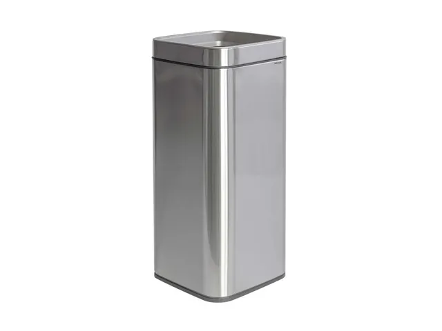 9503094 Afvalbak MAULprime 30L edelstaal 25.1x25.1x60.4cm zilver