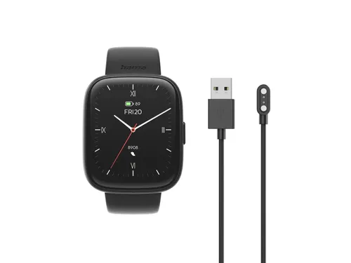 Smartwatch Hama 4000 telefoonfunctie slaapanalyse waterdicht zwart