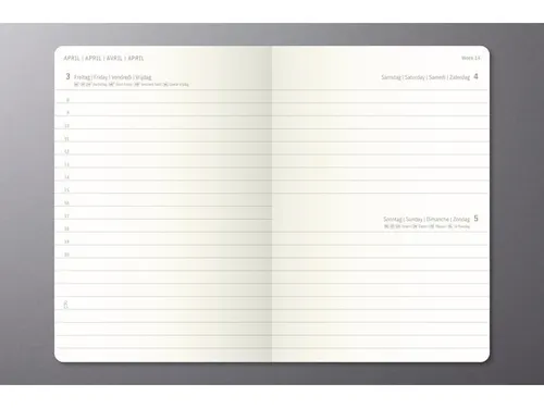 Dagagenda Conceptum A6 2027 (NL/FR/EN/DU) zwart Softcover