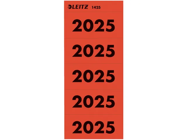 Rugetiket Leitz 2025 rood 100 stuks