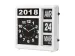 Horloge murale chiffres sautants avec calendrier 31x31cm Français