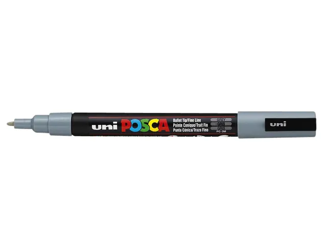 Verfstift Posca PC3M Fijne punt 0,9-1,3mm Grijs