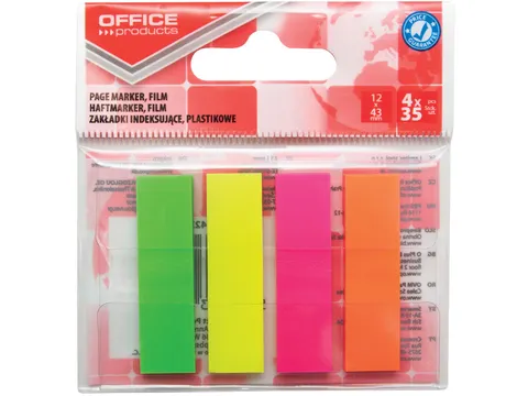 Index 12x43mm Neonkleuren Etui 4x35 tabs
