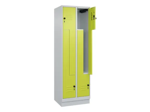 Z-garderobekast,HxBxD 1950x600x500mm,vak B 150/300mm,draaigrendel