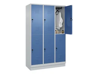 dubbeldekse locker,HxBxD 1950x1200x500mm,3x2vak.,vak B 400mm - 3