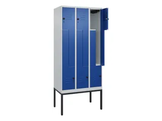 Z-garderobekast,HxBxD 2120x900x500mm,vak B 150/300mm,draaigrendel - 2