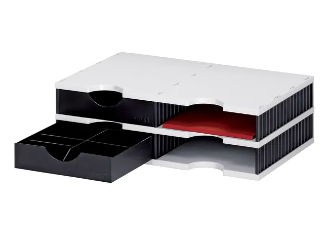 Vakkenset Styrodoc A4 4 vaks zwart/grijs