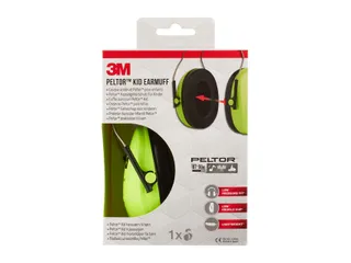 Oorkap 3M Peltor voor kinderen H510AK (87-98 dB) neongroen - 1
