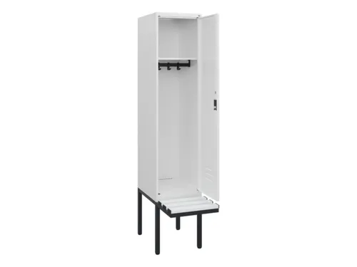 locker met bank,HxBxD 1950x400x815mm,1vak,vak B 400mm,draaigrendel