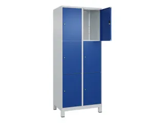 lockerkast,HxBxD 1950x800x500mm,2x3vakken,vak B 400mm,cil.-slot,voeten - 1