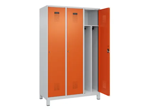 locker voor scheiding van kleding,HxBxD 1950x1200x500mm,3vak