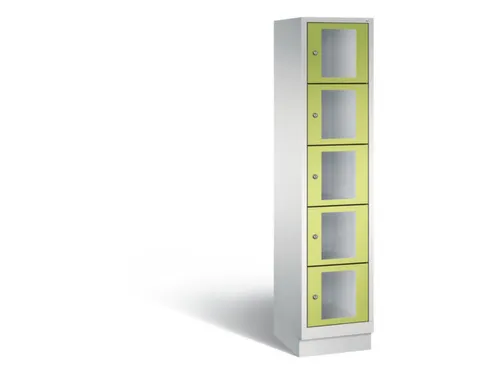 Lockerkast 1800x420x500mm 1x5 vakken Cilinderslot, Sokkel, RDS1108060
