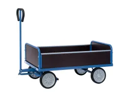 Handtrekwagen 4 Multiplex Wanden 4052V 500kg 1200x650mm Massief Rubber