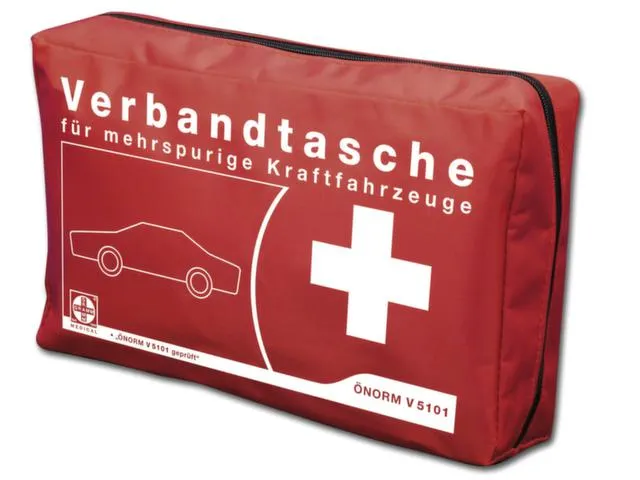 Trousse de secours automobile conforme à ÖNORM V 5101 nylon HxlxP 14
