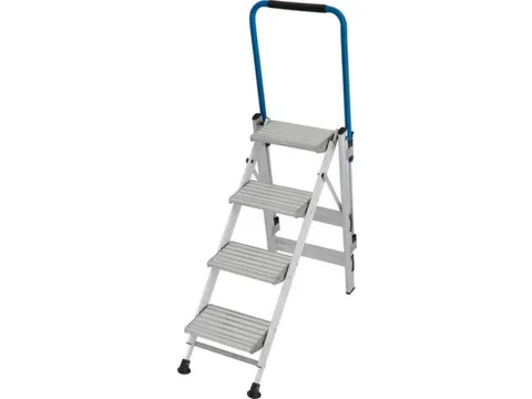 vouwtrapje,bordes H 950mm,eenzijdig,4treden,aluminium