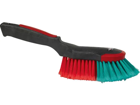 Handborstel Vikan ergo met rubber stootrand 32cm Zachte splitvezel