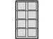 hangmappenkast,HxBxD 711x800x622mm,2hangmappenframes,twee banen