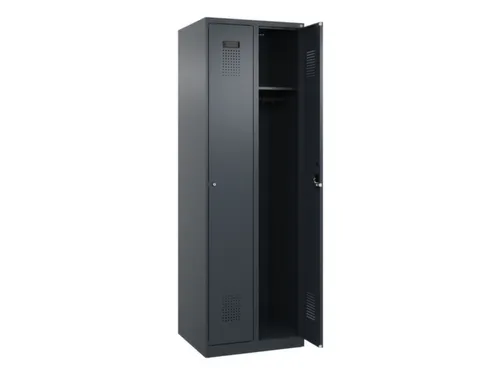 locker,HxBxD 1850x600x500mm,2vak,vak B 300mm,cil.-slot,staand op vloer