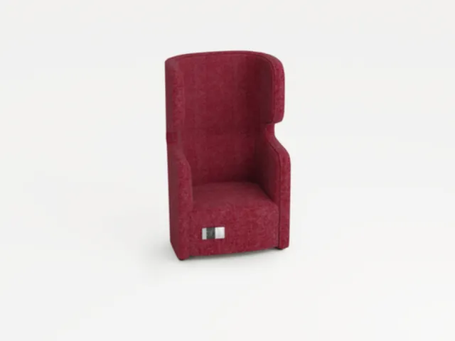 fauteuil,1-zits,geluidabsorberend,stof rood,HxBxD 1330x860x760mm