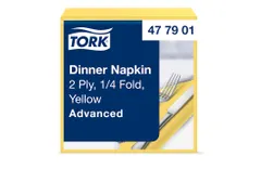 Tork 477901 Dinnerservet 39x39cm 2-laags 1/4 vouw 12x150st Geel