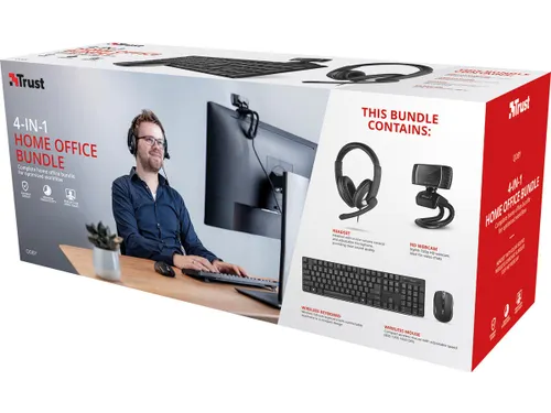 Qoby 4in1 Home Office set Azerty toetsenbord met muis en Webcam