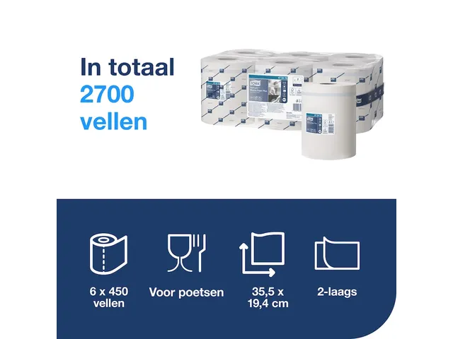 Poetsrol Reflex Plus M4 SmartCore centerfeed 2-laags 473472 Pallet
