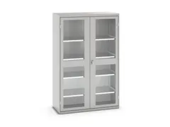 vitrinekast 2000x1300x550mm 4xStalen bodem romp RAL7035 front RAL7035