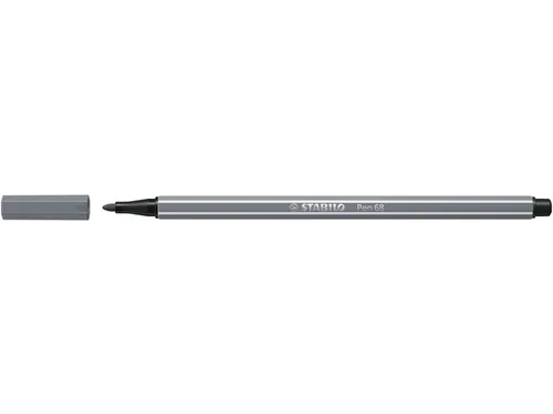 Viltstift STABILO Pen 68/96 medium donkergrijs