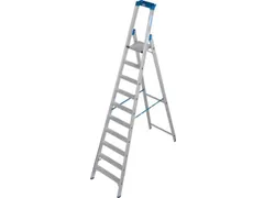 industriële ladder,eenzijdig,10treden m. R13-laag,treden met profiel