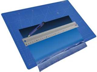 Desq 5691 Professionele snijmat 30x45cm A3 Blauw 5-laags - 2