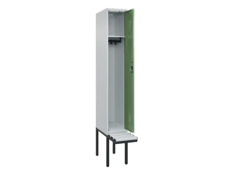 locker met bank,HxBxD 2120x300x815mm,1vak,vak B 300mm,cilinderslot