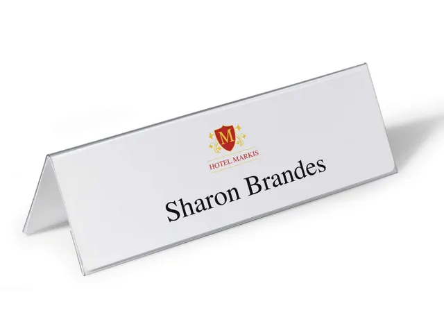 Tafelnaambord Durable 8053 105x297mm transparant