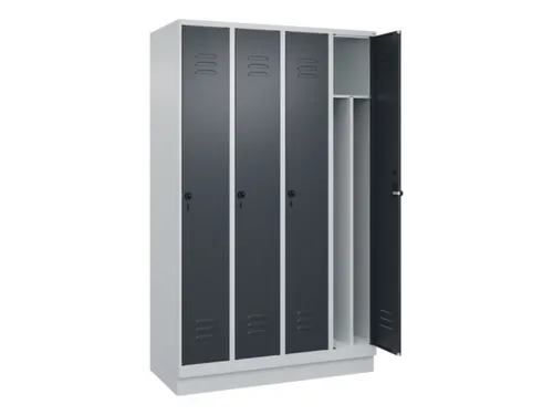 locker voor scheiding van kleding,HxBxD 1950x1200x500mm,4vak