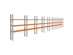 palletstelling,basis+7xaanbouw,HxBxD 3990x22500x750mm,vakl. 3000kg