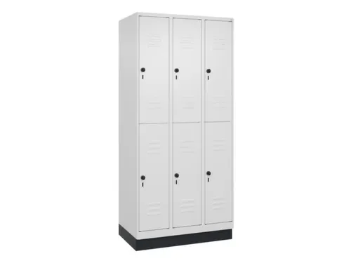 dubbeldekse locker,HxBxD 1950x900x500mm,3x2vak.,vak B 300mm