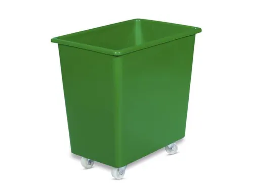Verrijdbare Rechthoekige Bak 135 Liter Hxbxd 670X660X432Mm Pe Groen