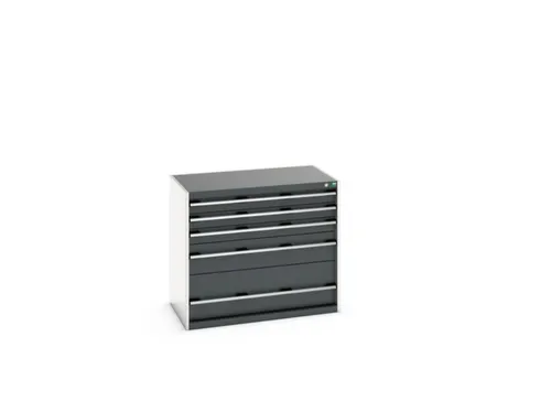 ladekast HxBxD 900x1050x650mm 5 laden romp Ral7035 front Ral7016 staal