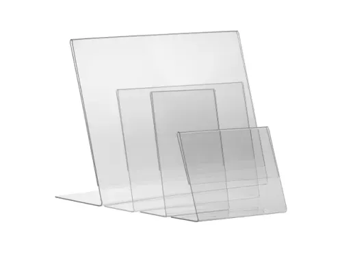 Kaarthouder Budget L-Standaard A6 1,5 Mm Staand Acryl set van 10 stuks